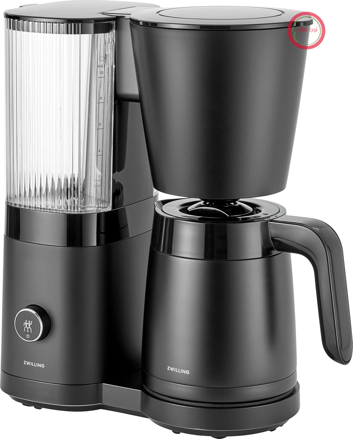 دستگاه قهوه ساز ZWILLING ENFINIGY با قابلیت فیلتر و ظرف ۱.۲۵ لیتری - دستگاه قهوه ساز با سیستم بخار، قابلیت دم کردن، قابلیت شستشو - استیل ضد زنگ - پلاستیک - مشکی