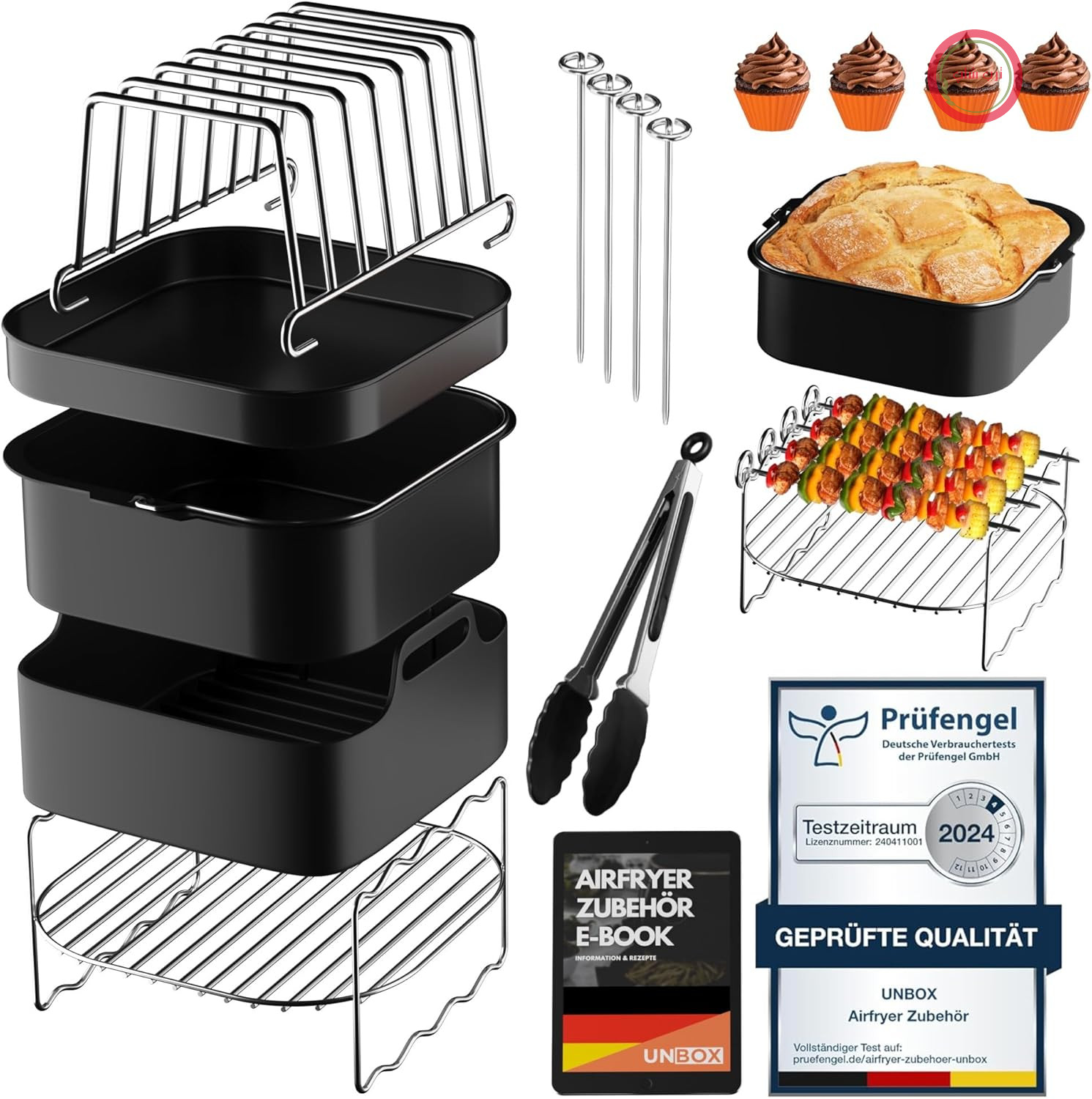 UNBOX لوازم ضد آبهای گرم برای COSORI Turbo Tower Pro Smart 10.8L - COSORI Turboblaze لوازم 6L، 5.5L - Airfryer لوازم Philips Airfryer XXL 6.2L، 7.2L، 8.3L، Ninja 4.7L، 6.2L، Tefal 6.5L