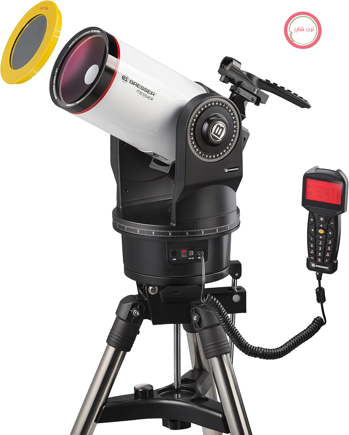 تلسکوپ Bresser Messier MCX-127 با فاصله کانونی ۱۹۰۰ میلی‌متر و تلسکوپ GoTo با EQ/AZ به همراه پایه استوایی یا سمتی-ارتفاعی اختیاری به همراه سه‌پایه