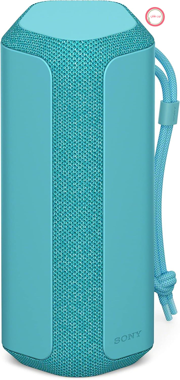 سونی SRS-XE200 - بلندگوی بلوتوث بی‌سیم قابل حمل با صدای گسترده و بند حمل - ضد آب، ضد ضربه، عمر باتری 16 ساعته و قابلیت شارژ سریع - آبی