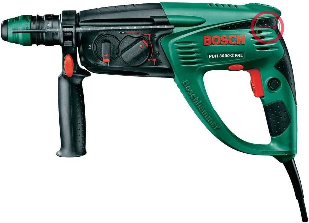 دریل چکشی بوش آلمان Bosch مدل PBH 3000 - 2 FRE 750 وات با سه نظام SDS در جعبه
