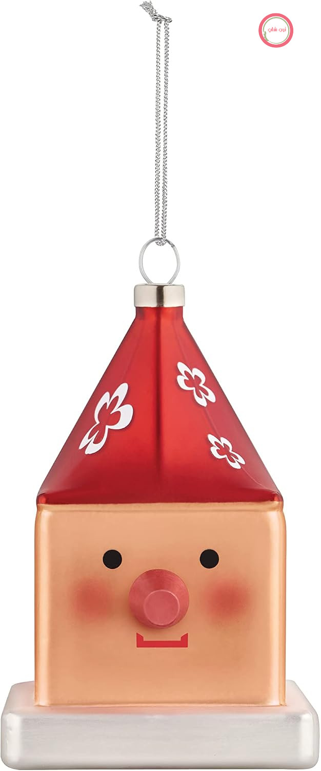 آلسی کوبوکیو GJ02 15 - یک وسیله تزئینی کریسمس با تصویر پسر بچه کوبوکیو، ساخته شده از شیشه دمیده شده با دهان در یک قالب و تزئین شده با دست.