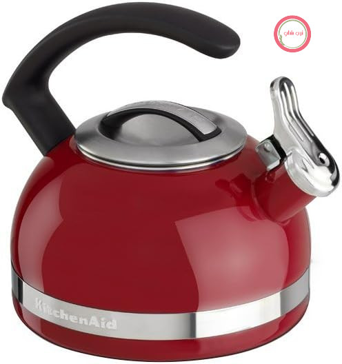 کتری روگازی کیچن اید KitchenAid KTEN20CBER با دسته C و نوار تزئینی، 2.0 لیتر، قرمز امپراتوری
