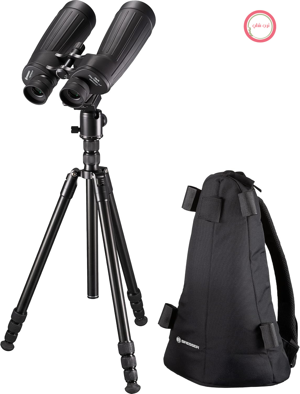دوربین دوچشمی نجومی Bresser NightExplorer 15x70 با بزرگنمایی 15 برابر، ضد آب و ضد مه، شامل سه پایه و کوله پشتی | بزرگنمایی 15 برابر، دیافراگم 70 میلی متر، رصد ستارگان، مناسب برای افراد عینکی، پوشش کامل چند لایه