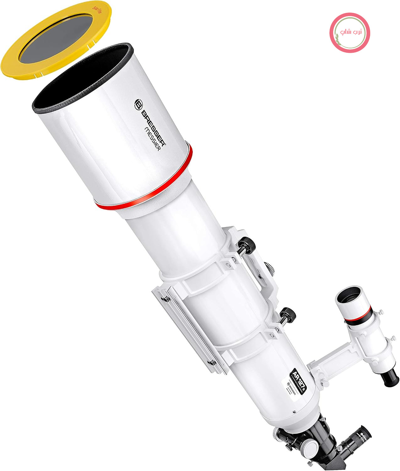 لوله اپتیکی Bresser Messier AR-127s/635 F5 با دم چلچله‌ای برای مقرهایی با اتصال منشور جهانی، دیافراگم و فاصله کانونی بزرگ برای میدان دید وسیع، سفید | ماه، سیارات، آسمان ژرف، کهکشان‌ها، سحابی‌ها، لنز چهارگانه، آداپتور تلفن همراه، اتصال T2، چشمی ۲۶ میلی‌متری، قطر ستاره