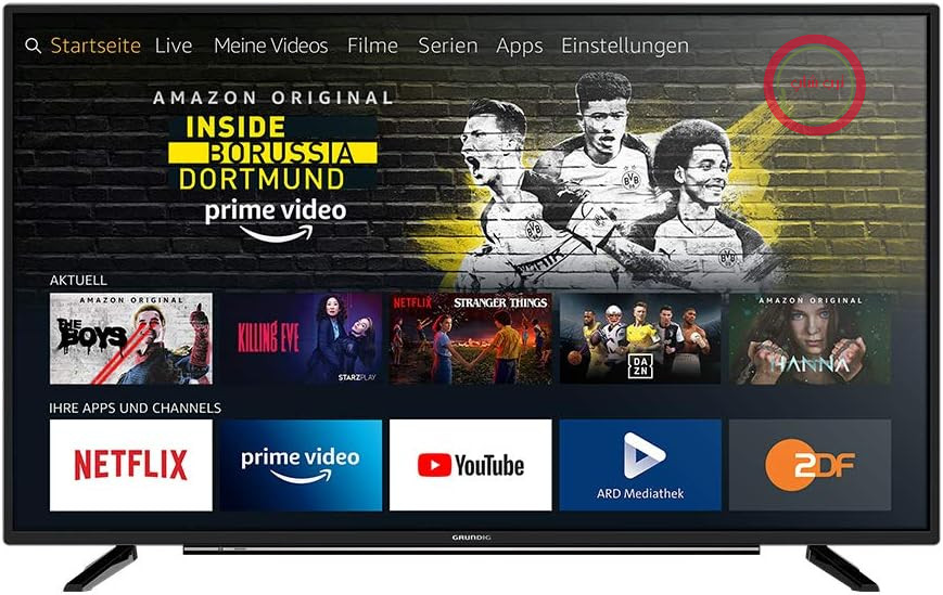 تلویزیون آتشین Grundig Vision 6 (32 VLE 6010) 80 سانتی‌متر (32 اینچ) (فول اچ‌دی، کنترل صوتی الکسا، Magic Fidelity) مشکی [مدل سال 2019]