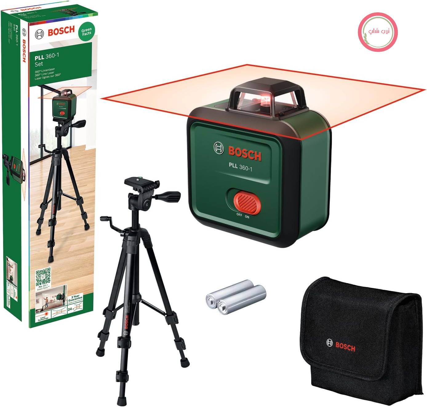 تراز لیزری خط کشی پیشرفته بوش آلمان Bosch مدل PLL 360 - 1 به همراه سه پایه TT 120