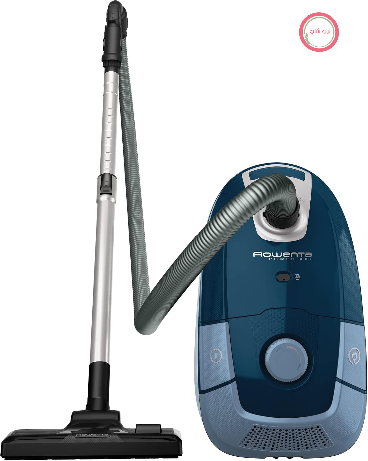 جارو برقی کیسه دار روونتا آلمان Rowenta Power XXL، شامل نازل پارکت، مصرف انرژی پایین، موتور تا 900 وات، ظرفیت 4.5 لیتر، شعاع عملکرد 12 متر، فیلتراسیون 99 درصد، RO3143EA