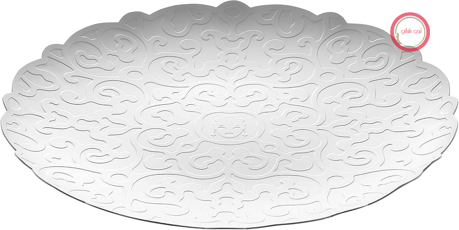 سینی گرد طرح‌دار Alessi MW07 با قطر 35 سانتی‌متر، ساخته شده از استیل ضد زنگ