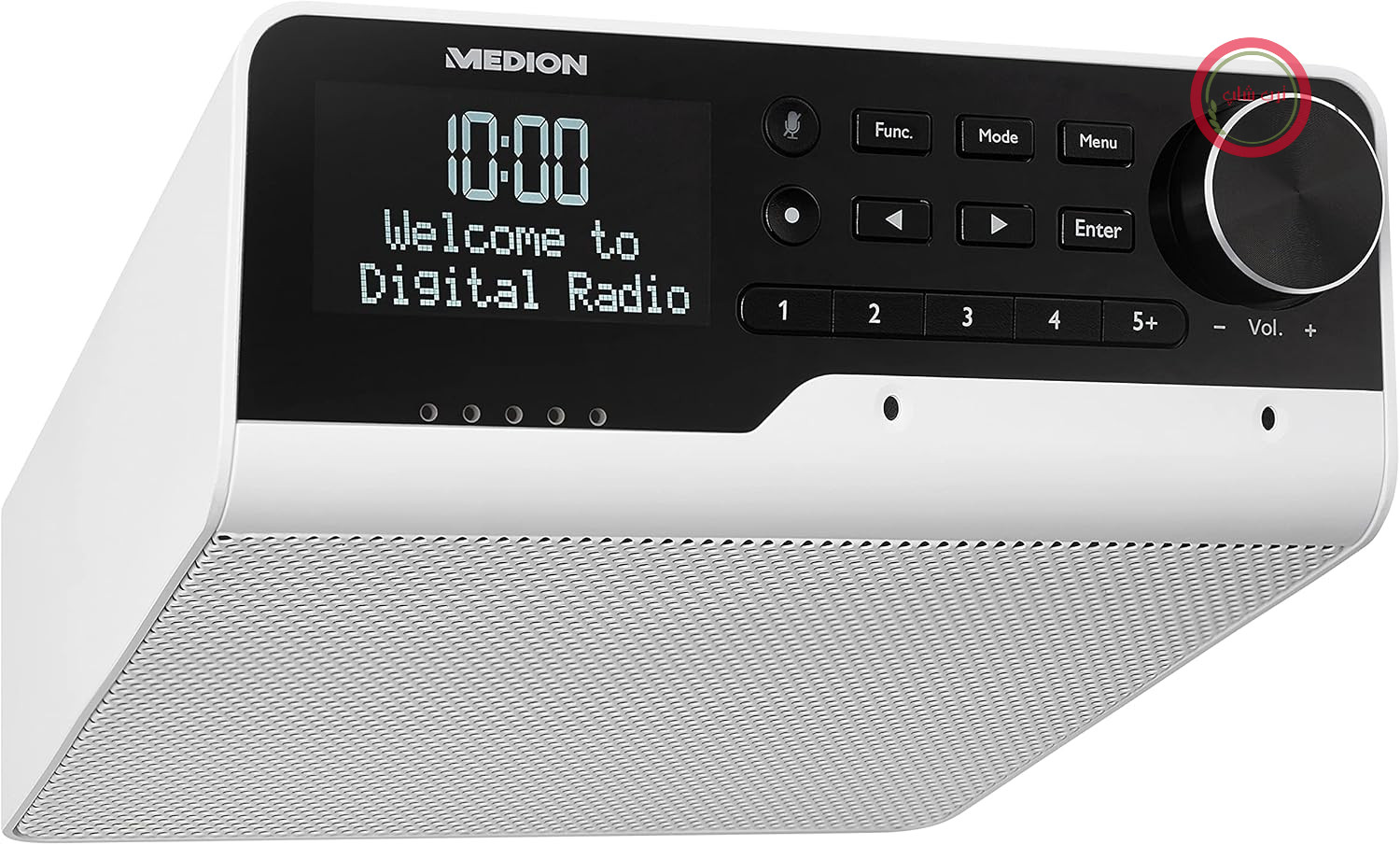رادیو زیرکابینتی وای‌فای MEDION P66120 با آمازون الکسا (رادیو آشپزخانه، DAB+، بلوتوث، PLL FM، عملکرد حالت مهمانی، DLNA) سفید