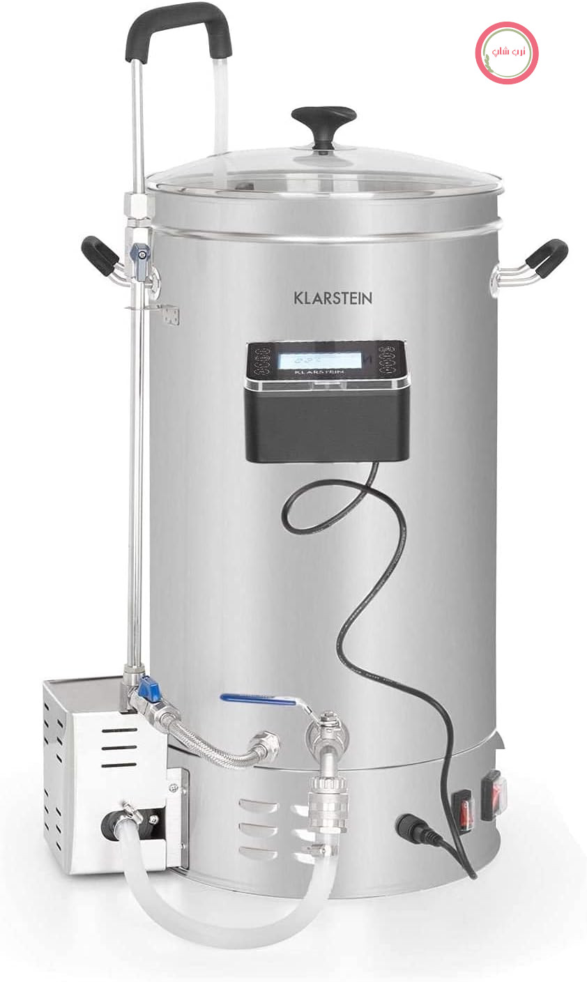 Klarstein Brauheld Pro - کیت دم کردن آبجو، کتری توری برای دم کردن آبجو، سیستم دم کردن آبجو، کیت دم کردن آبجو خانگی، دم کردن آبجوی خودتان، پمپ گردش کتری دم کردن، صفحه لمسی، تایمر، استیل ضد زنگ، 2500 وات، 30 لیتر