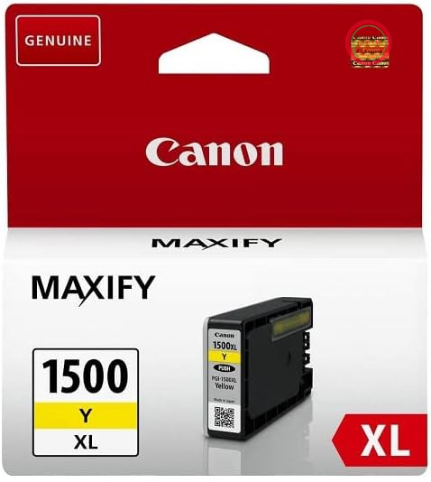 کارتریج جوهر زرد کانن PGI-1500 XL Y، 12 میلی لیتر، اصلی برای چاپگرهای MAXIFY