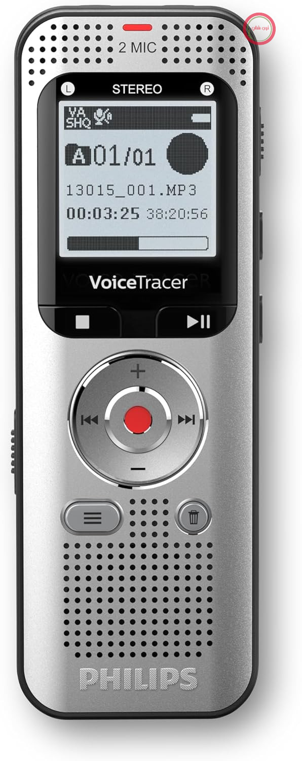 Philips DVT2015 VoiceTracer، دستگاه دیکته، دستگاه ضبط، MP3، استریو HiFi، شامل Sembly AI مجوز آزمایشی: خلاصه رونویسی و هوش مصنوعی