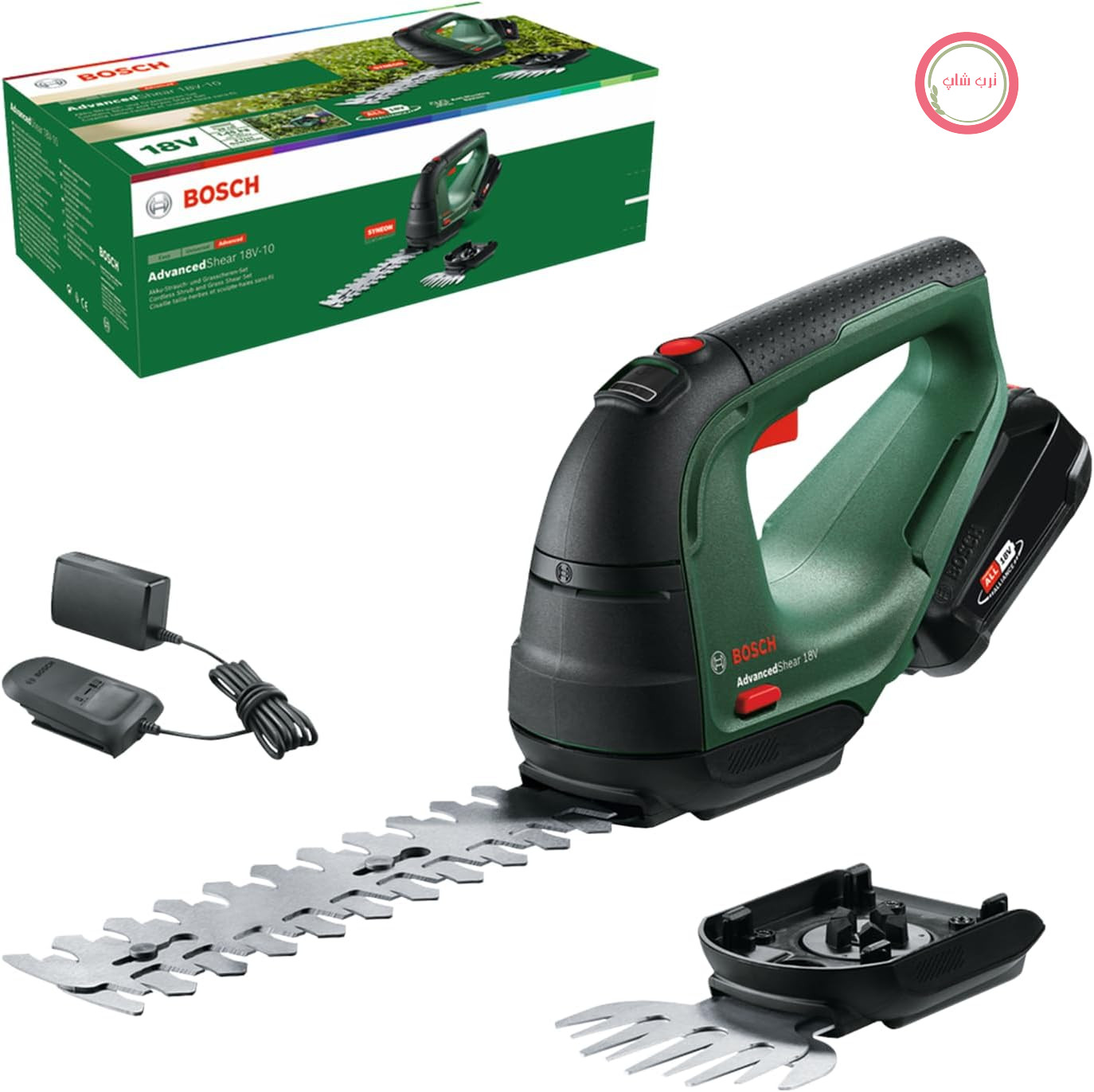 قیچی چمن‌زنی بی‌سیم Bosch AdvancedShear 18V - 10
