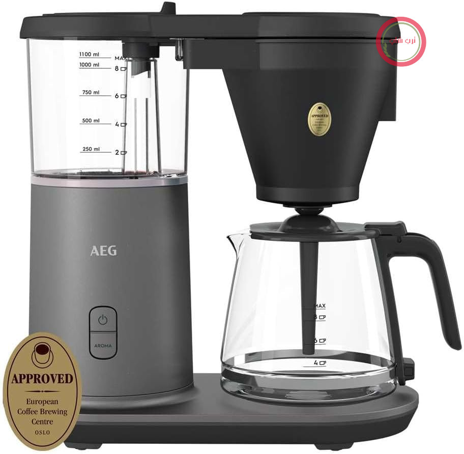 قهوه ساز آاگ آلمان AEG مدل CM7-1-4MTM با قوری شیشه‌ای و تنظیم عطر قهوه