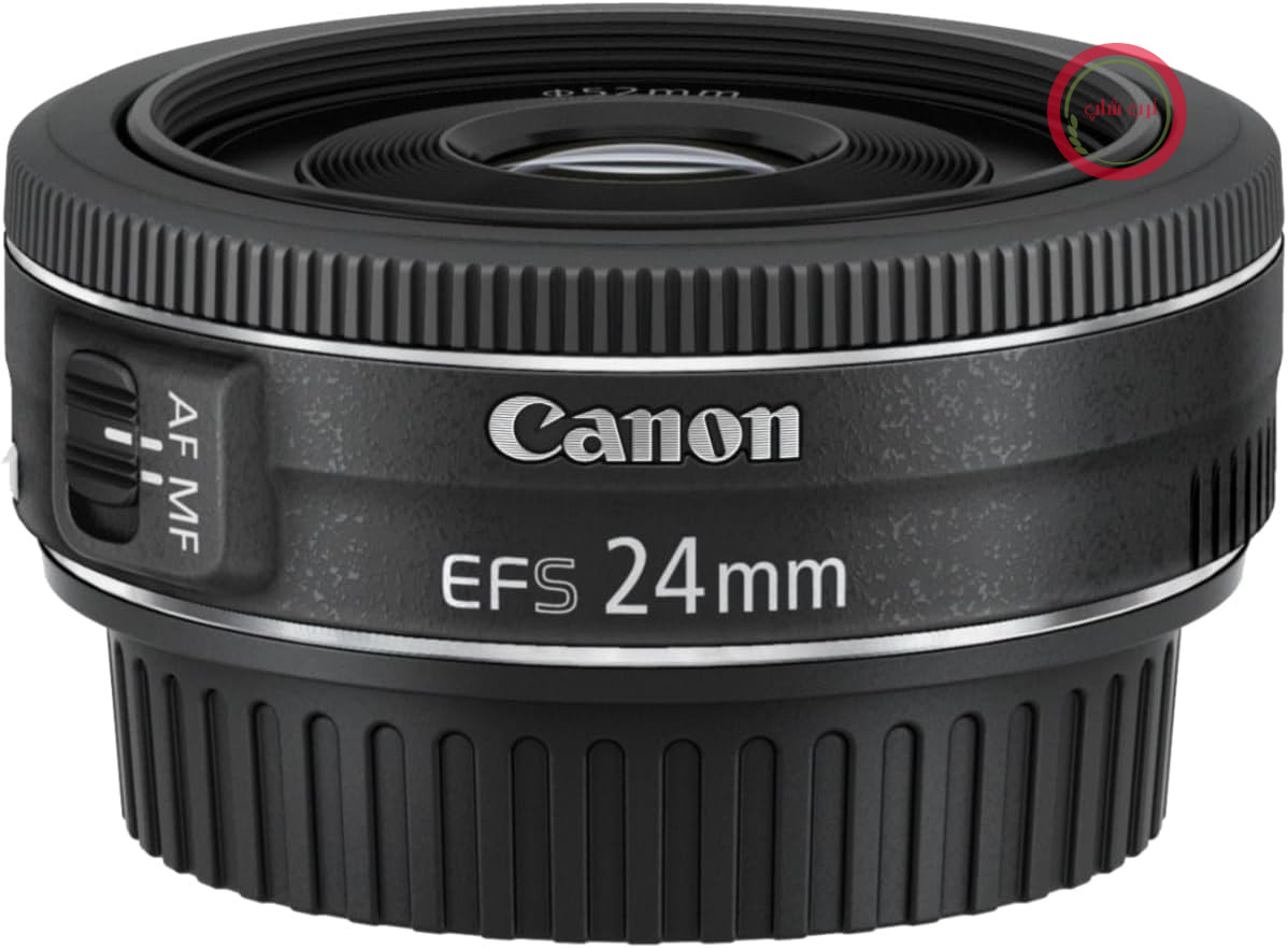 لنز دوربین کانن ژاپن EF-S 24mm F2.8 STM Pancake-Objektiv (52mm Filtergewinde) schwarz، EF-S2428STM