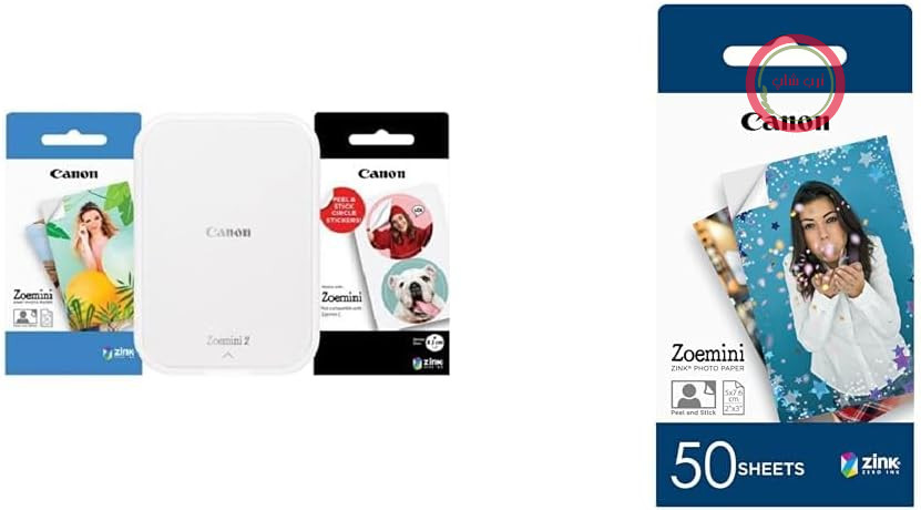 پرینتر عکس جیبی کانن ژاپن Canon Zoemini 2، همراه 50 برگ کاغذ عکس 5×7.5 سانتی‌متر