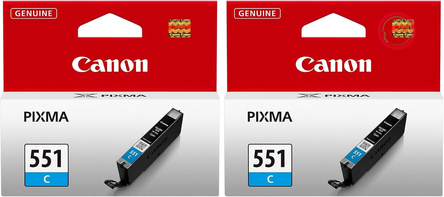 کارتریج جوهر افشان کانن CLI-551 C - 7 میلی لیتر برای چاپگرهای PIXMA اصلی (بسته 2 عددی)