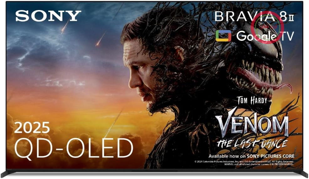 سونی BRAVIA 8 II - QD-OLED، پردازنده AI XR، Acoustic Surface Audio+، Dolby Vision/Atmos، IMAX Enhanced، گوگل تی‌وی (2025)، گوگل کست، اپل ایرپلی 2، داشبورد اکو 2، منوی بازی 2 – 55 Zoll