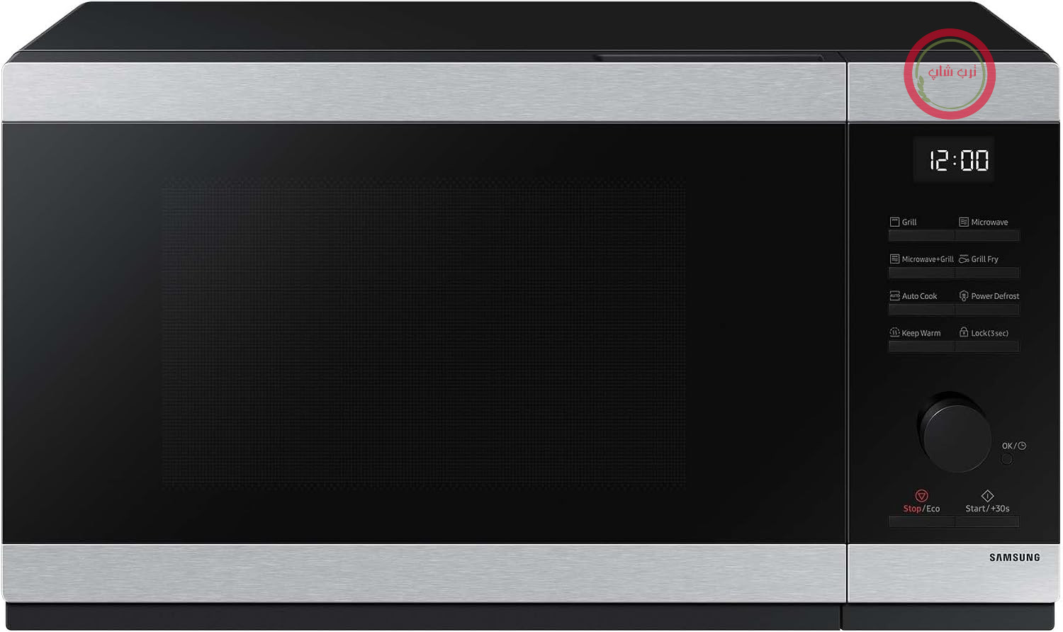 مایکروویو سامسونگ Samsung مدل MG32DG4524CTE1 با گریل، 32 لیتر، 900 وات، دسر خانگی، سرخ کردن روی گریل، یخ‌زدایی پرقدرت، یخ‌زدایی نان، استیل ضد زنگ