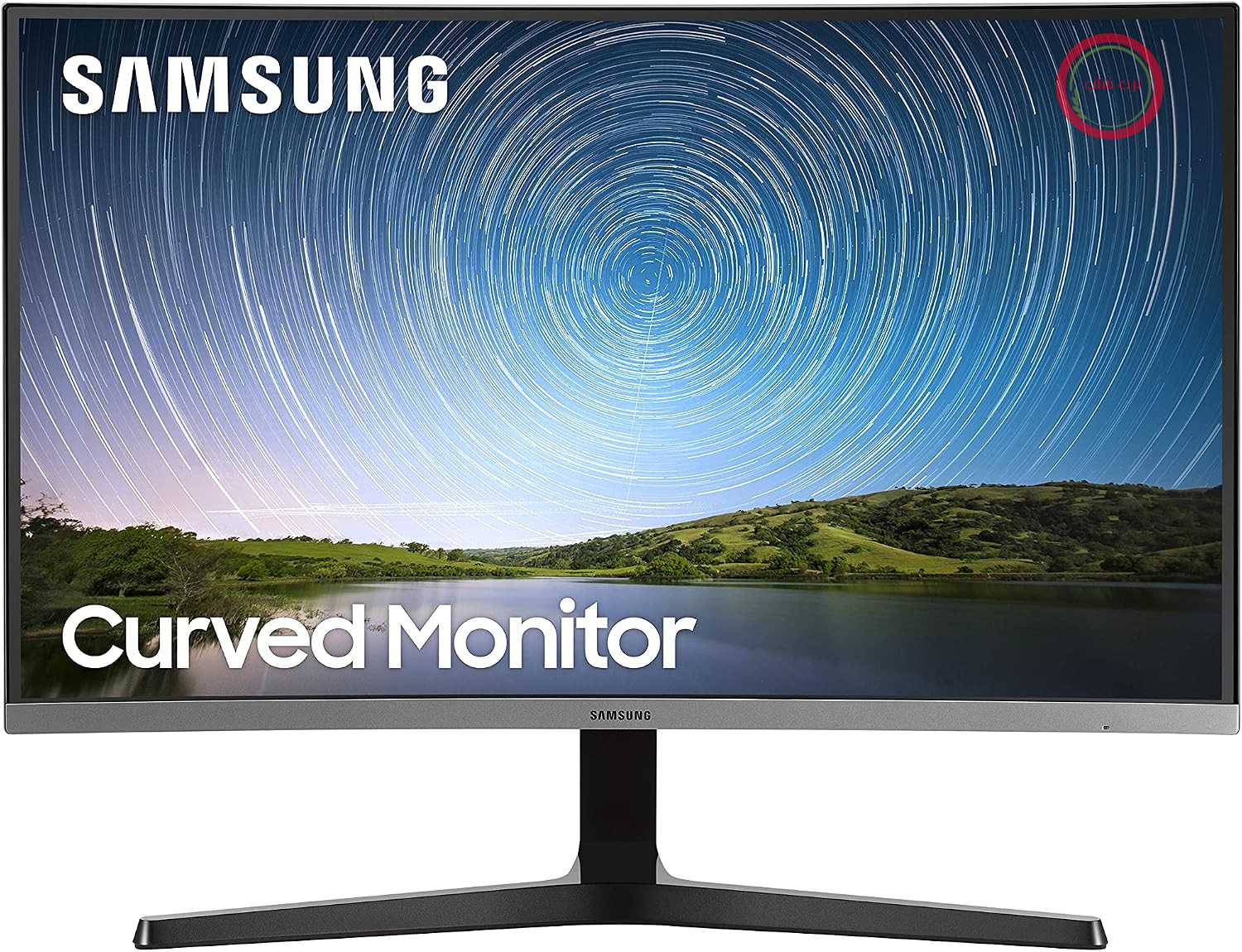مانیتور منحنی سامسونگ C27R502FHR، 27 اینچ، پنل VA، وضوح تصویر Full HD، فناوری AMD FreeSync، نرخ تازه‌سازی 60 هرتز، انحنای 1800R، زمان پاسخگویی 4 میلی‌ثانیه، آبی تیره، خاکستری