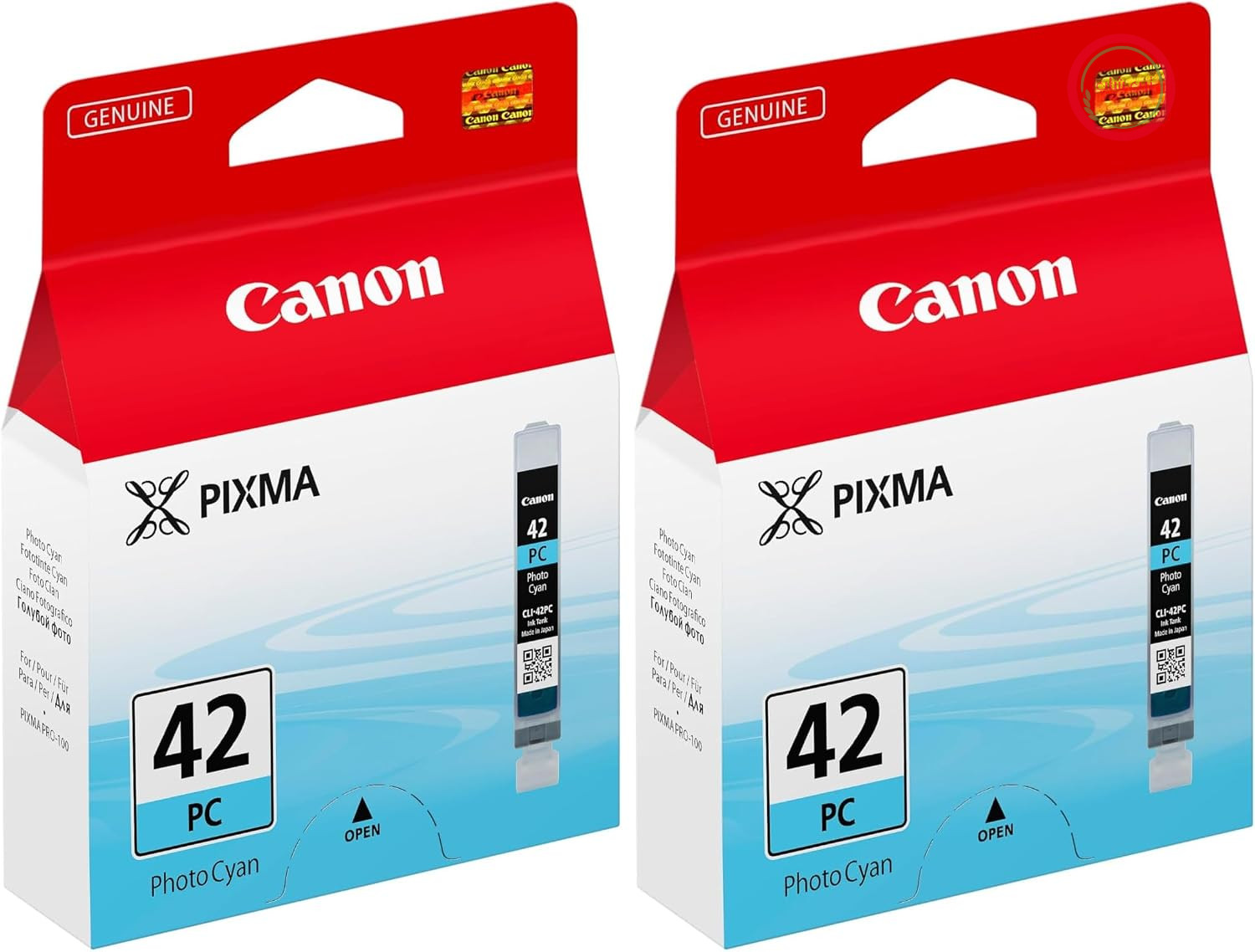 کارتریج جوهر عکس اصلی Canon CLI 42 PC برای چاپگرهای Pixma PRO100 PRO100S (بسته 2 عددی)