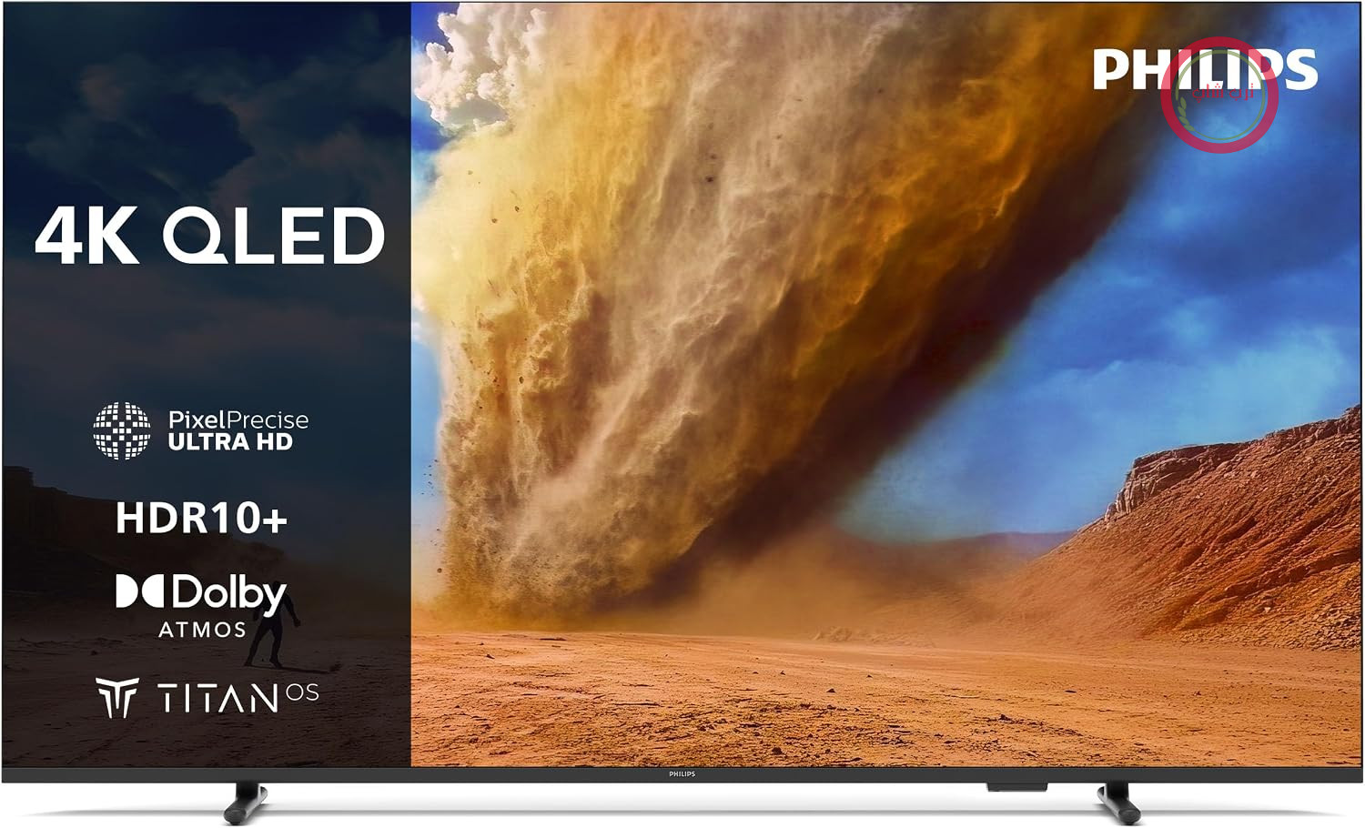 تلویزیون هوشمند QLED فیلیپس 75PUS7800 4K - صفحه نمایش 75 اینچی با Pixel Precise Ultra HD، پلتفرم Titan OS و صدای Dolby Atmos - با الکسا و دستیار گوگل کار می‌کند