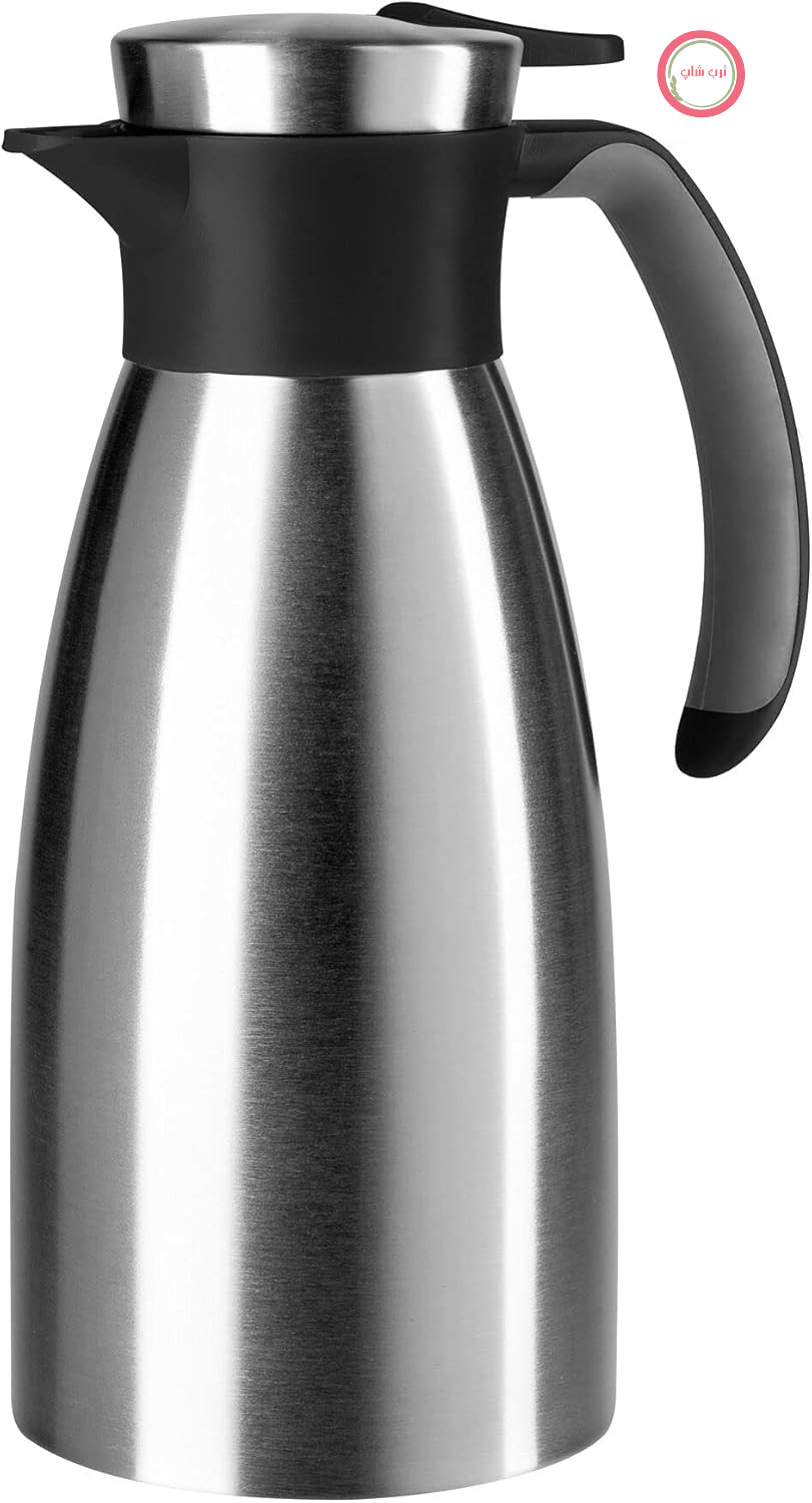 ظرف جاروبرقی تفال مدل K3043114 SOFT GRIP مشکی، حجم ۱ لیتر، تا ۱۲ ساعت گرم و تا ۲۴ ساعت سرد نگه می‌دارد، ۱۰۰٪ ضد نشت