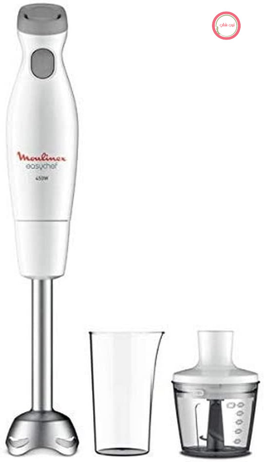 گوشت‌کوب برقی مولینکس فرانسه Moulinex مدل Easychef – قدرت ۴۵۰ وات، لیوان ۸۰۰ میلی‌لیتری، خردکن ۵۰۰ میلی‌لیتری