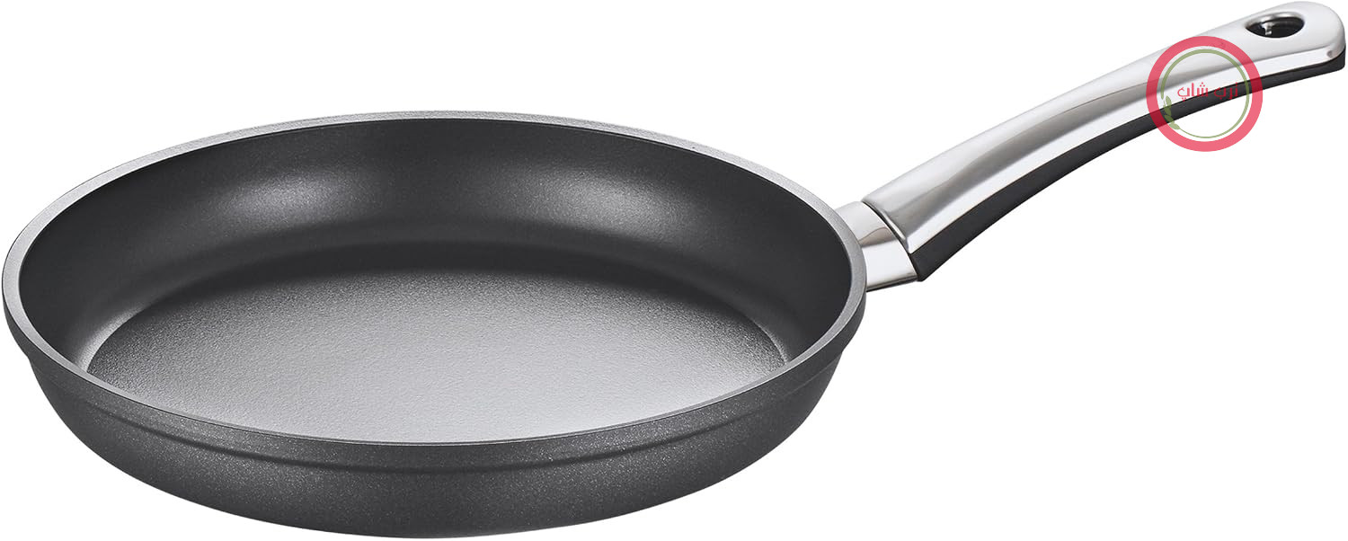 ماهیتابه برندس آلمان ۲۴ سانتی‌متر تیتانیوم نسخه ویژه با دسته استیل ضد زنگ، روکش نچسب، تابه آلومینیومی ریخته‌گری شده، مقاوم در برابر خش و حرارت، مشکی، ۲۴ سانتی‌متر، ۹۵۲۷۳