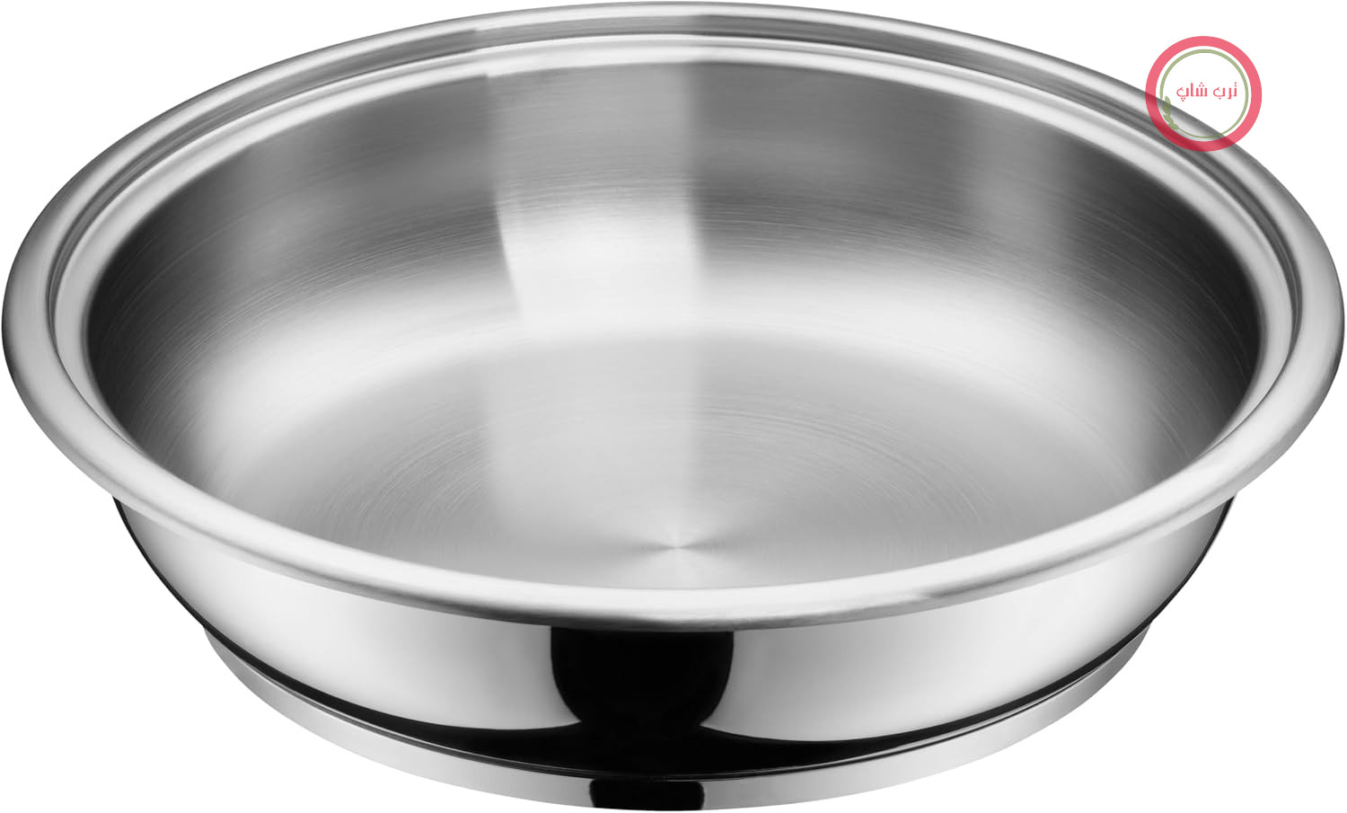 ماهیتابه WMF Click&Serve 24 سانتی‌متری سازگار با القا، بدون دسته استیل ضد زنگ، ماهیتابه استیل ضد زنگ بدون پوشش، استیل ضد زنگ Cromargan، مناسب برای فر