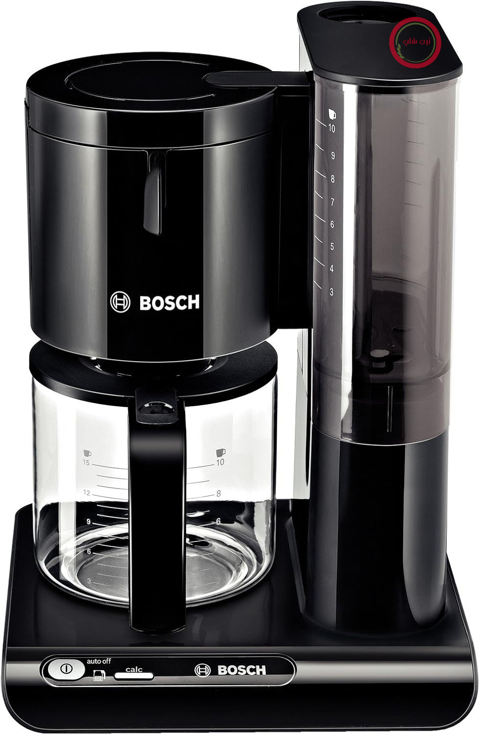 دستگاه قهوه ساز فیلتردار Bosch Styline TKA8013، حسگر عطر، قوری شیشه‌ای با قابلیت حفظ عطر ۱.۲۵ لیتر، برای ۱۰-۱۵ فنجان، خاموش شدن خودکار، سیستم رسوب‌زدایی، سیستم ضد چکه، نگهدارنده فیلتر چرخان، ۱۱۶۰ وات، مشکی