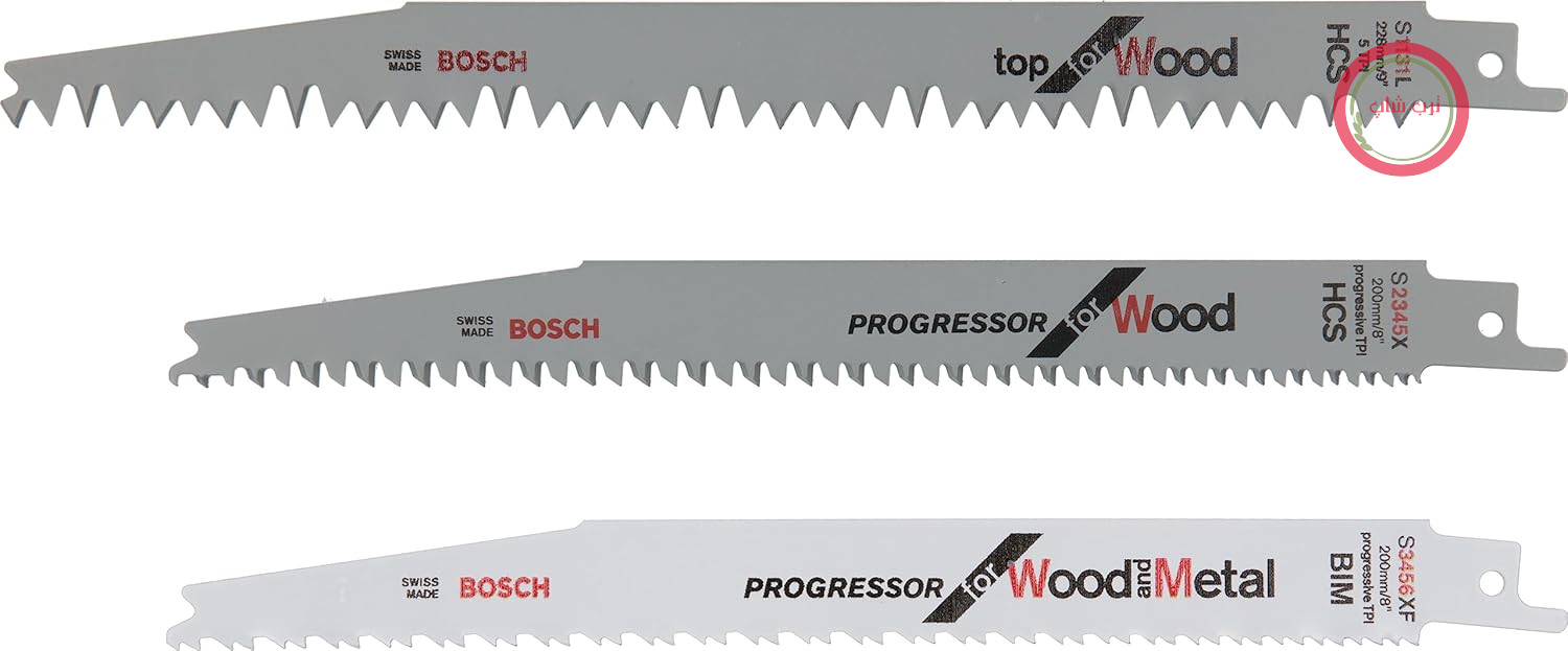 مجموعه تیغه اره افقی بر سه تکه بوش مدل Bosch DIY 3tlg برای چوب و فلز