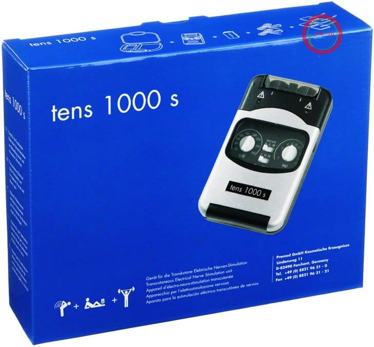 دستگاه Promed EMS TENS برای تسکین درد، دستگاه ماساژ TENS 1000 s با 4 پد الکترود، دستگاه تحریک الکتریکی 2 کاناله برای تحریک عضلات، دستگاه درمان درد برای کمر، گردن و پاها