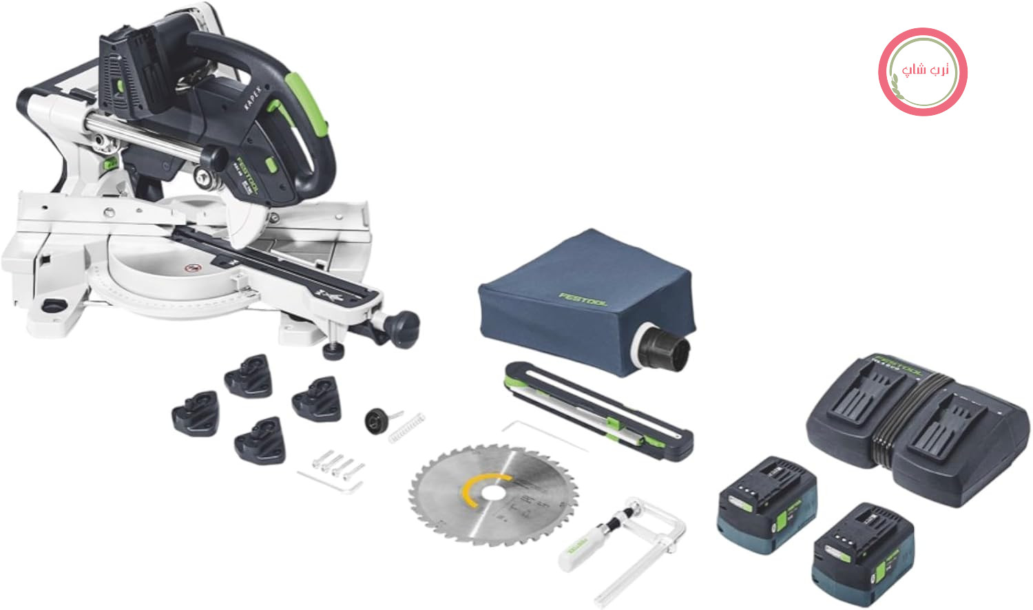 اره فارسی بر ترکیبی  شارژی فستول آلمان Festool KSC 60 EB-Basic KAPEX باتری ۱۸ ولت / ۳۶ ولت ۲۱۶ میلی‌متری بدون جاروبک + ۲ عدد باتری ۵.۰ آمپر ساعت + گرمایش دوگانه