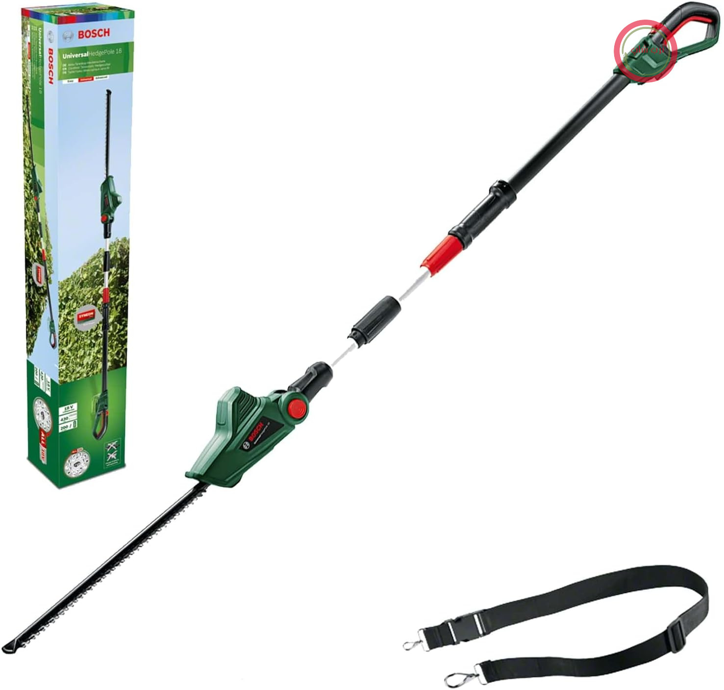 هرس کننده شمشادزن تلسکوپی بوش آلمان Bosch مدل 06008B3001 با میله پرچین جهانی 18 اینچی بدون باتری