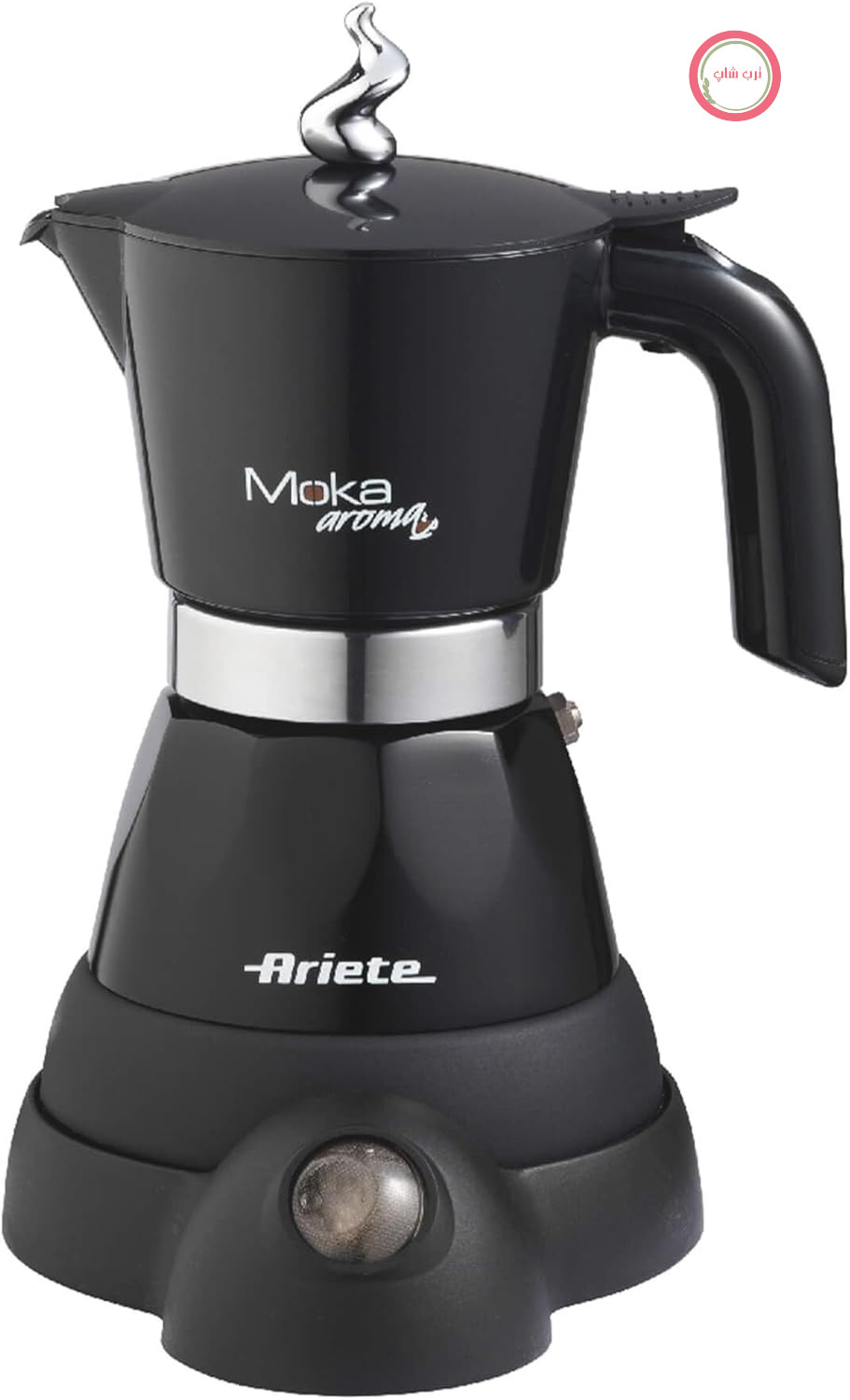 دستگاه اسپرسوساز برقی Ariete 1358 Moka Aroma، با توان ۴۸۰ وات، ظرفیت ۲/۴ فنجان اسپرسو، مشکی