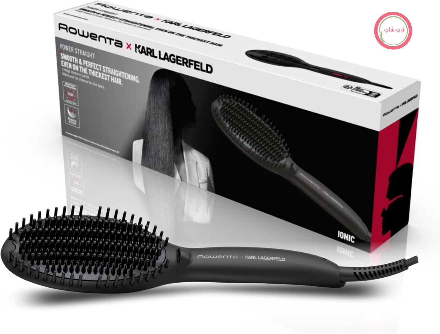 برس صاف کننده مو روونتا آلمان Rowenta x Karl Lagerfeld با سرامیک و یون CF582L