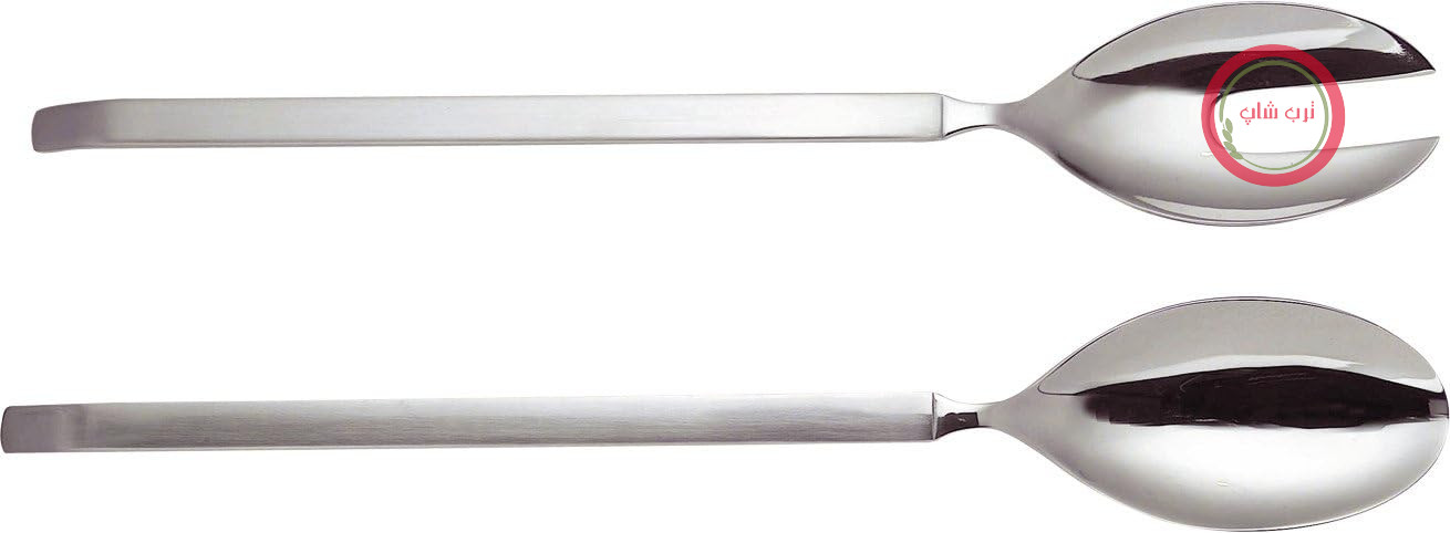 سرویس سالاد خشک السی ایتالیا Alessi 4180/14 ساخته شده از استیل ضد زنگ، براق با دسته مات
