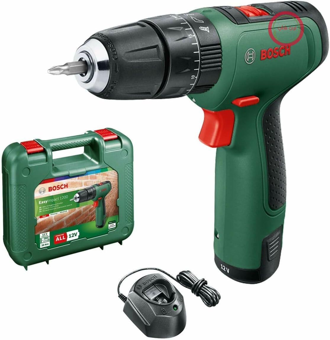 دریل پیچ گوشتی شارژی بوش آلمان Bosch مدل Bosch EasyImpact 1200 (1 عدد باتری، سیستم 12 ولت، در جعبه)