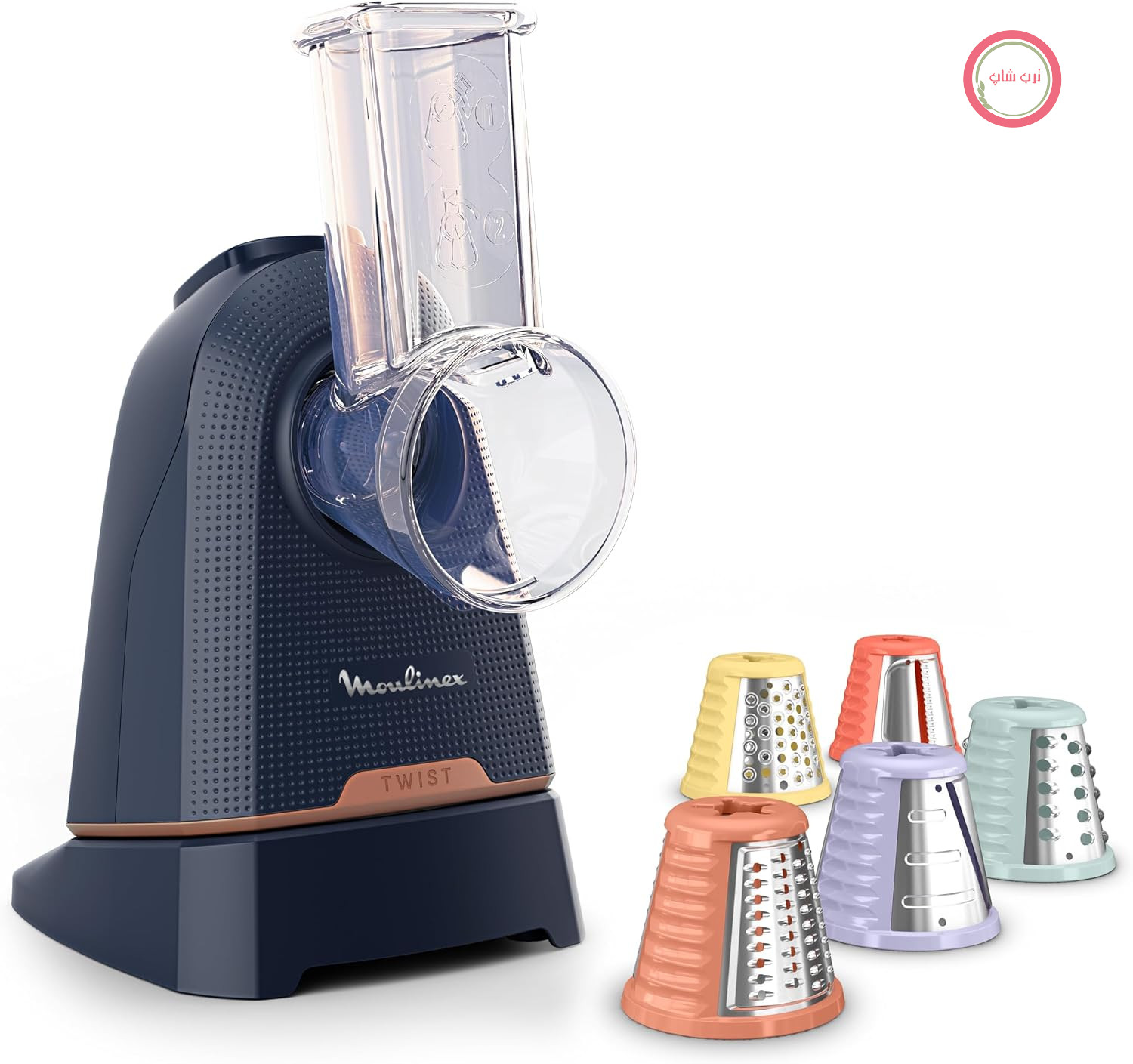 رنده برقی آشپزخانه مولینکس فرانسه مدل DK8654E0 Fresh Express Twist پنج کاره با خردکن