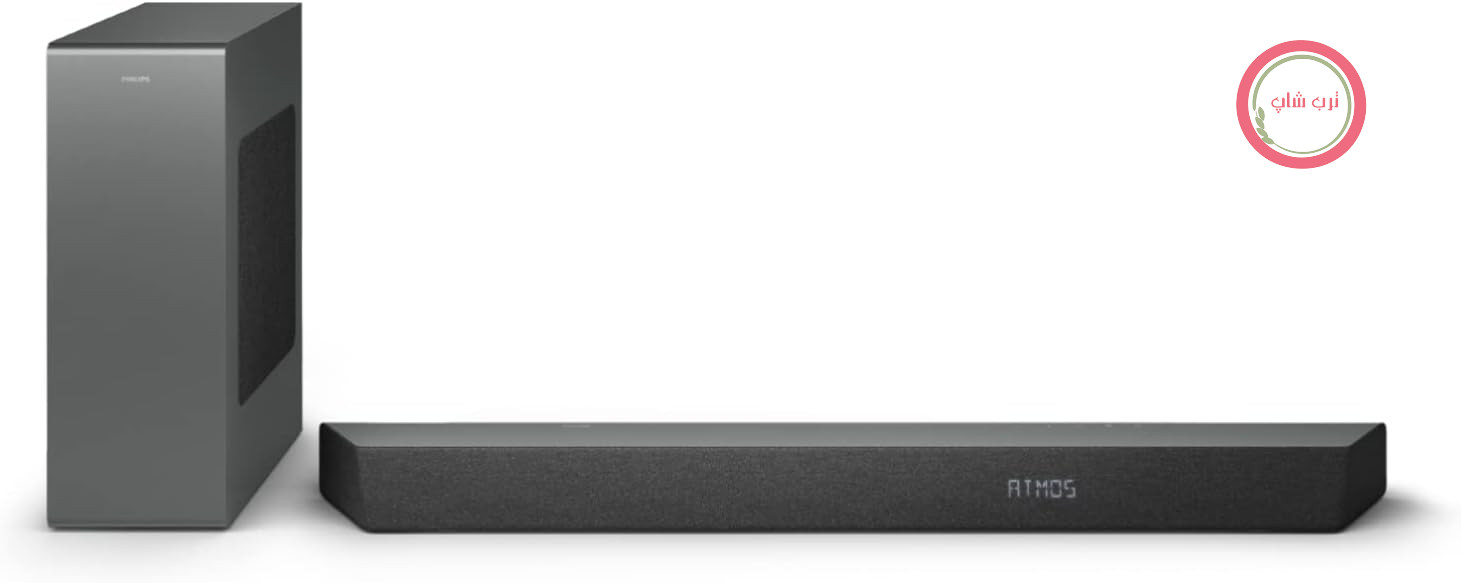 ساندبار فیلیپس TAB8507/10 با ساب ووفر کابلی 3.1 اینچی، دالبی اتموس، صدای سینمایی، HDMI eARC، 600 وات