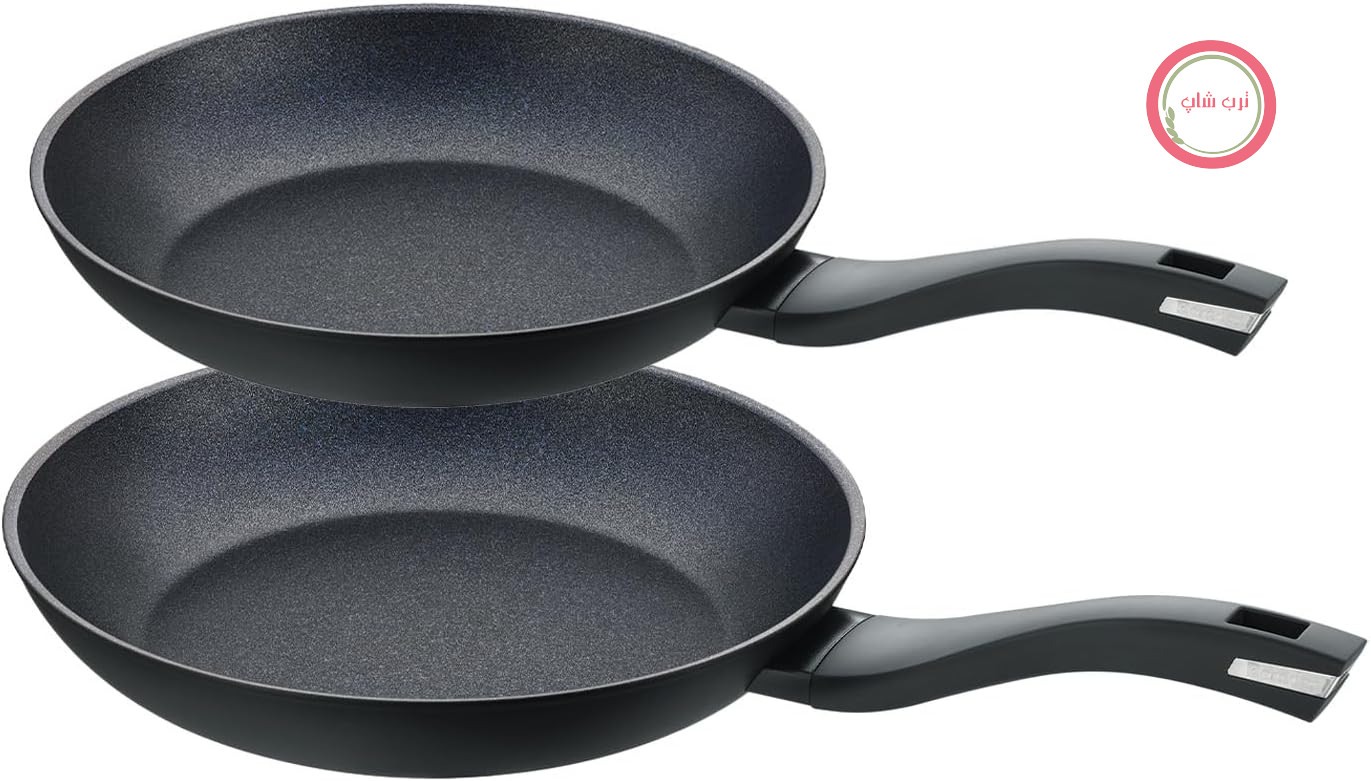 سرویس ماهیتابه دو تکه Berndes Induction Enduro - ماهیتابه‌های ۲۴ و ۲۸ سانتی‌متری - ساخته شده از آلومینیوم بازیافتی - مناسب برای همه اجاق گازها - ماهیتابه‌ها با پوشش نچسب ۳ لایه بسیار مقاوم - مقاوم در برابر خش - بدون PFAS