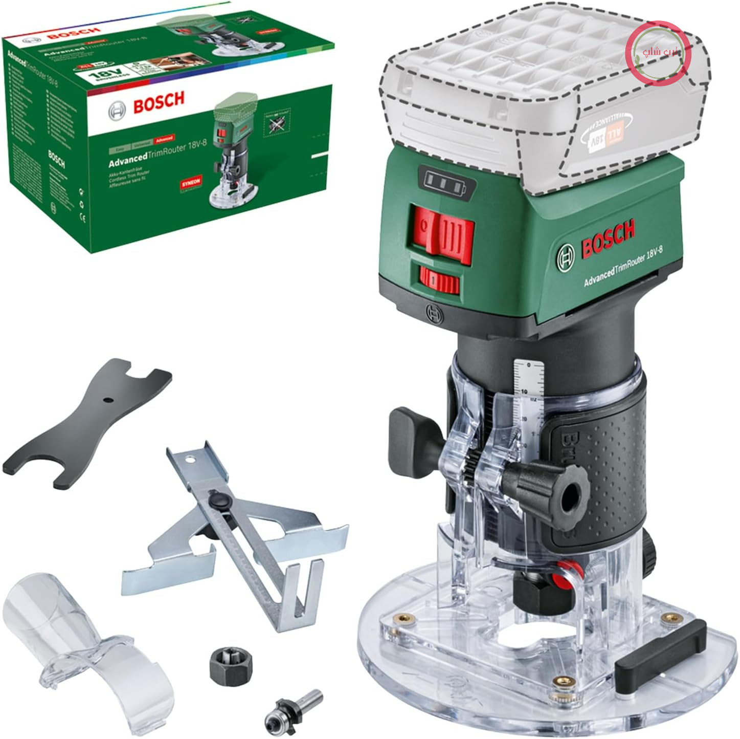 اورفرز و لبه‌زن شارژی بوش آلمان Bosch مدل AdvancedTrimRouter 18V - 8