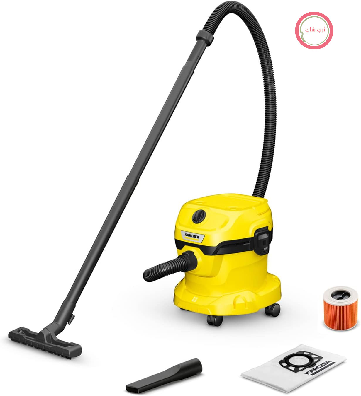 جاروبرقی صنعتی کرشر آلمان Kärcher WD 2 Plus V-12/4/18/C، آب و خاک، مخزن 12 لیتری