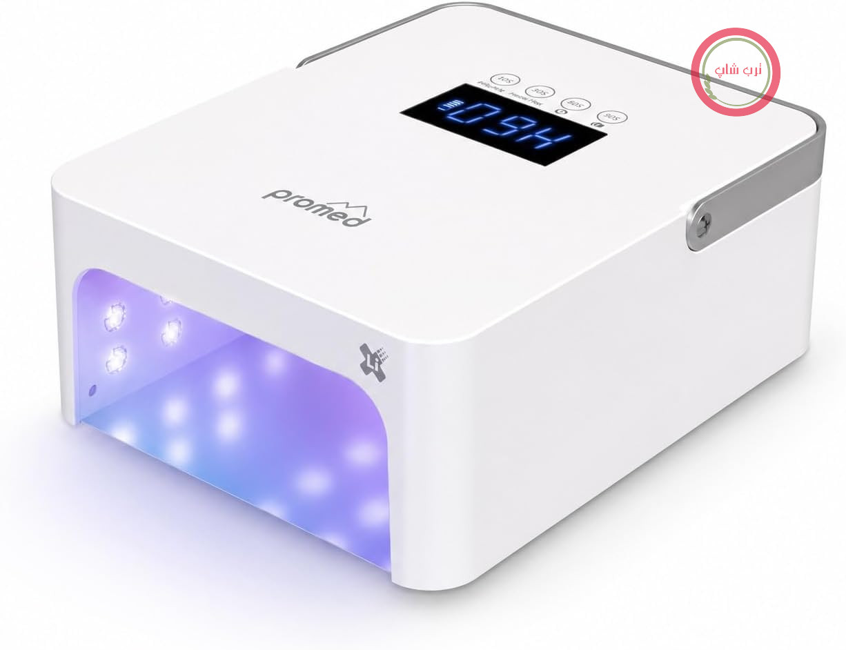 لامپ ناخن Promed UVL 60-X UV LED قابل شارژ 36 وات - لامپ ژل حرفه ای با 42 LED، 4 تایمر، شروع خودکار و صفحه پایه مغناطیسی برای ناخن های دست و پا - دستگاه پخت نوری