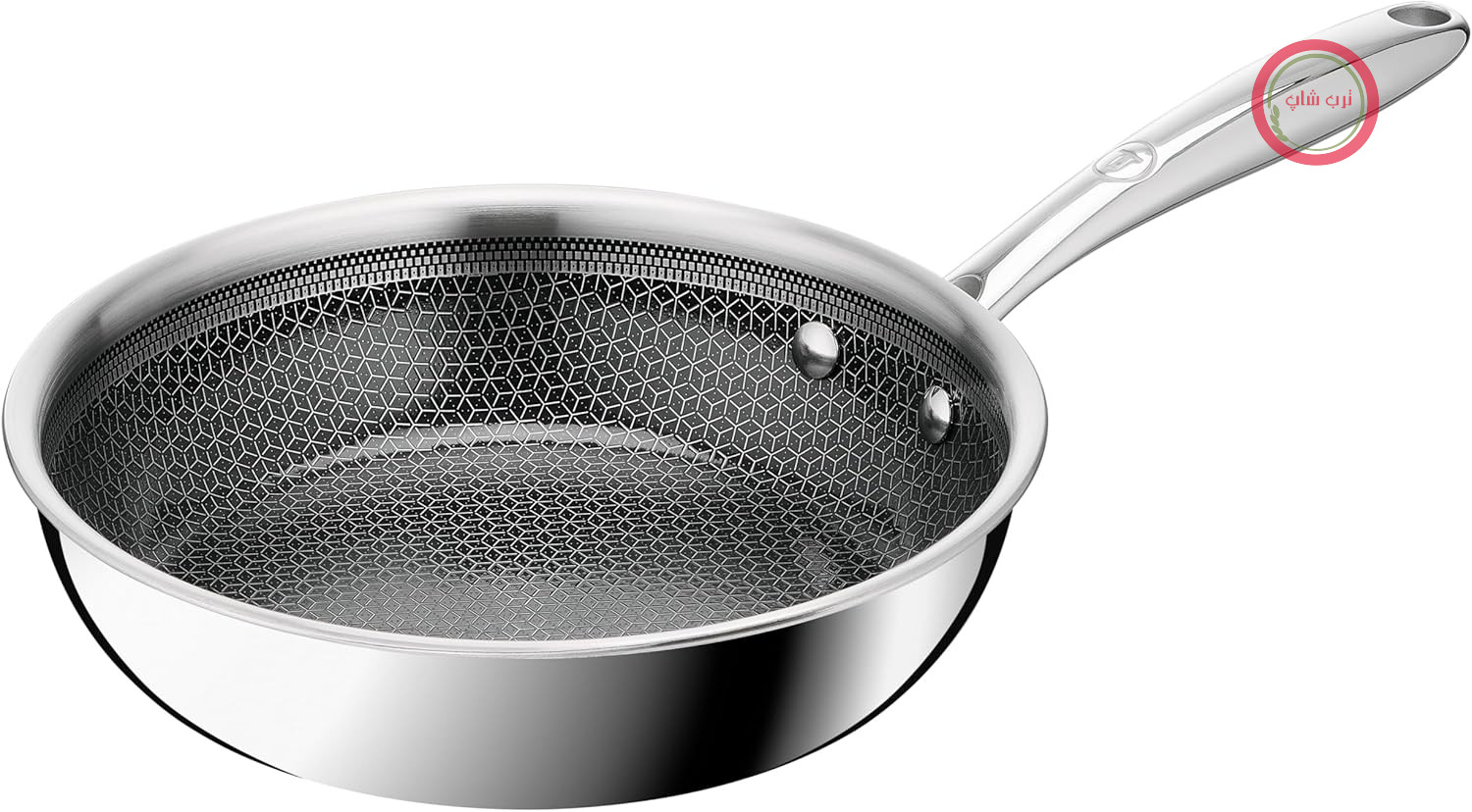 ماهیتابه سرامیکی Tefal Master Mesh، 20 سانتی‌متر، فناوری HybridMesh، سطح مقاوم در برابر خراش، سرخ شدن نهایی، جدا شدن آسان، شکل عمیق، مناسب برای انواع اجاق گاز، استیل ضد زنگ، E5330304