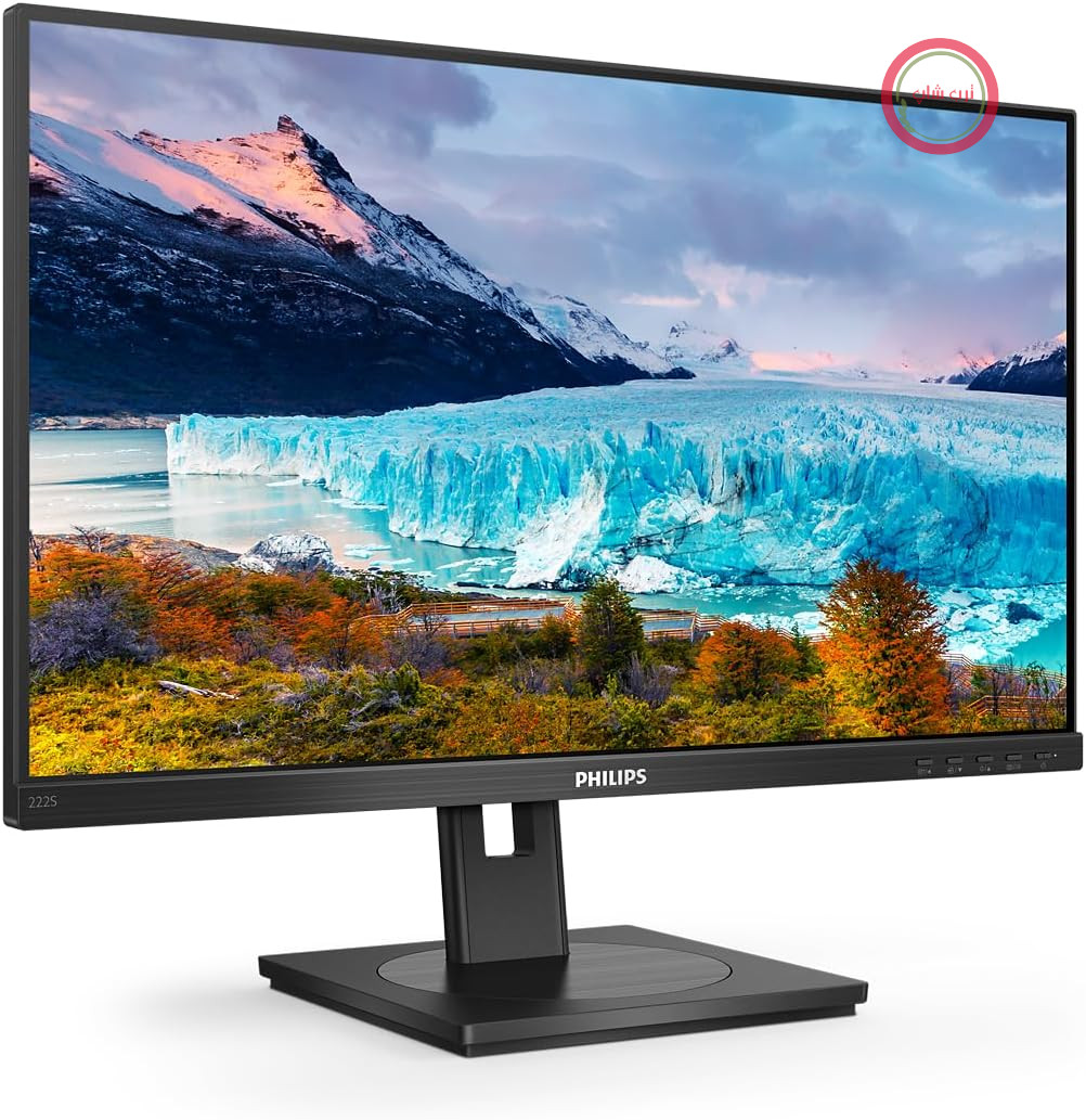 مانیتور فیلیپس S-line 222S1AE - LED - 55.9 سانتی‌متر (22 اینچ) - 1920 x 1080 FullHD @ 75 هرتز - IPS - 250 cd/m² - 1000:1-4 ms - HDMI، DVI-D، VGA، DisplayPort - مشکی