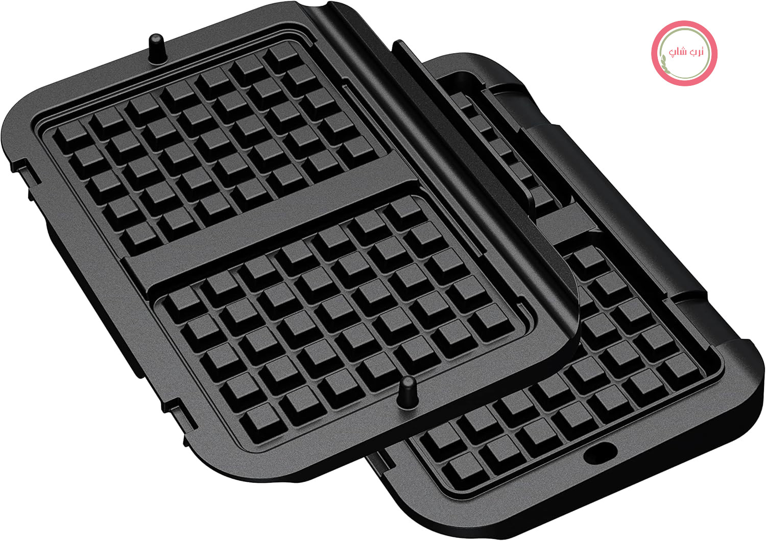 صفحات وافل Tefal XA7308 OptiGrill | سازگار با مدل‌های OptiGrill 4 در 1 و 2 در 1 | برای تهیه وافل بلژیکی | مشکی