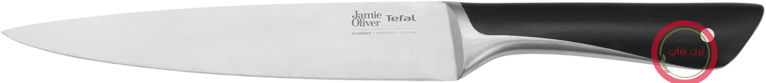چاقوی گوشت/ژامبون Tefal Jamie Oliver، 20 سانتی‌متر، عملکرد برش بالا، طراحی متمایز، تیغه‌های بادوام و ماندگار، استیل ضد زنگ/مشکی، K2670255
